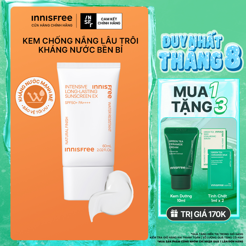 Kem Chống Nắng Innisfree Intensive Long-Lasting Sunscreen EX SPF50+ PA++++ 60ml