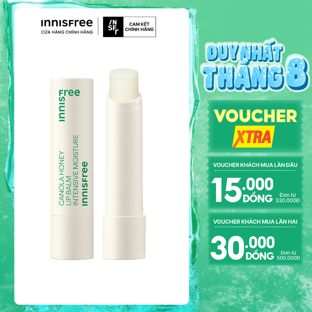 Son dưỡng môi không màu innisfree Canola Honey Lip Balm Deep Moisture 3.5g
