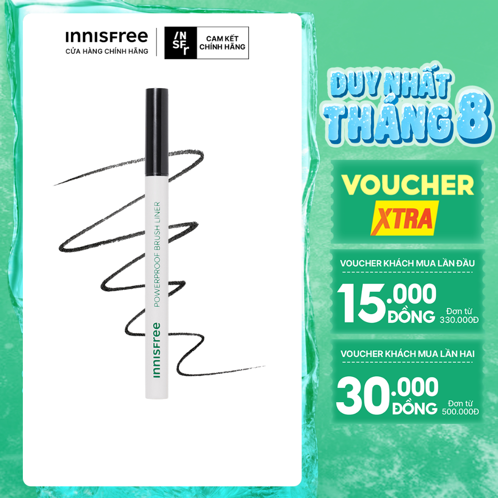 Bút kẻ mắt nước lâu trôi innisfree Powerproof Brush Liner màu 0.6g