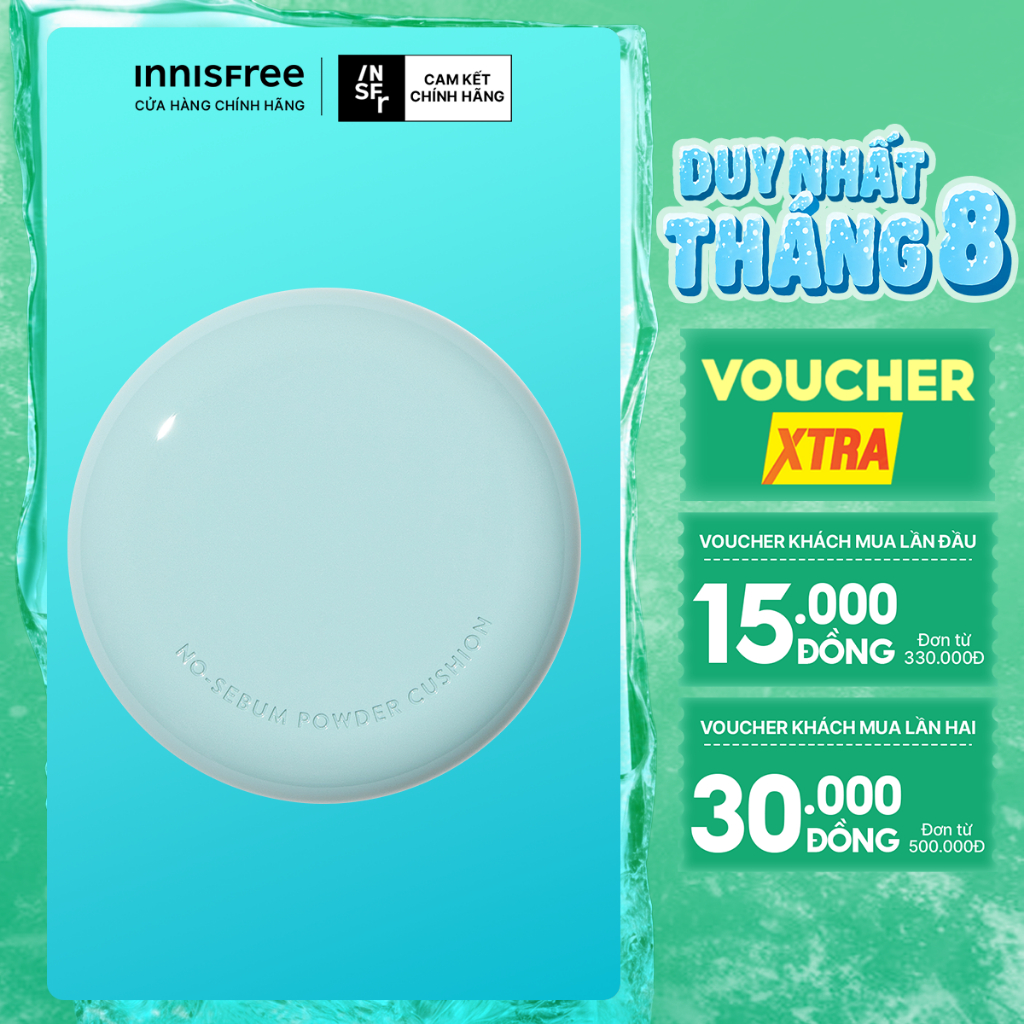 Phấn nước kiềm dầu SPF 29 PA++ innisfree No Sebum Powder Cushion 14g
