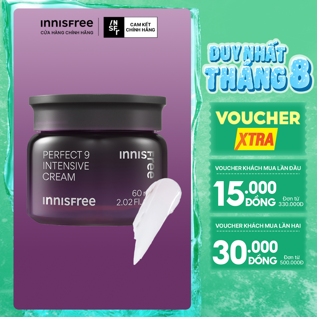 Kem dưỡng ngăn ngừa lão hóa chuyên sâu INNISFREE Perfect 9 Intensive Cream 60ml