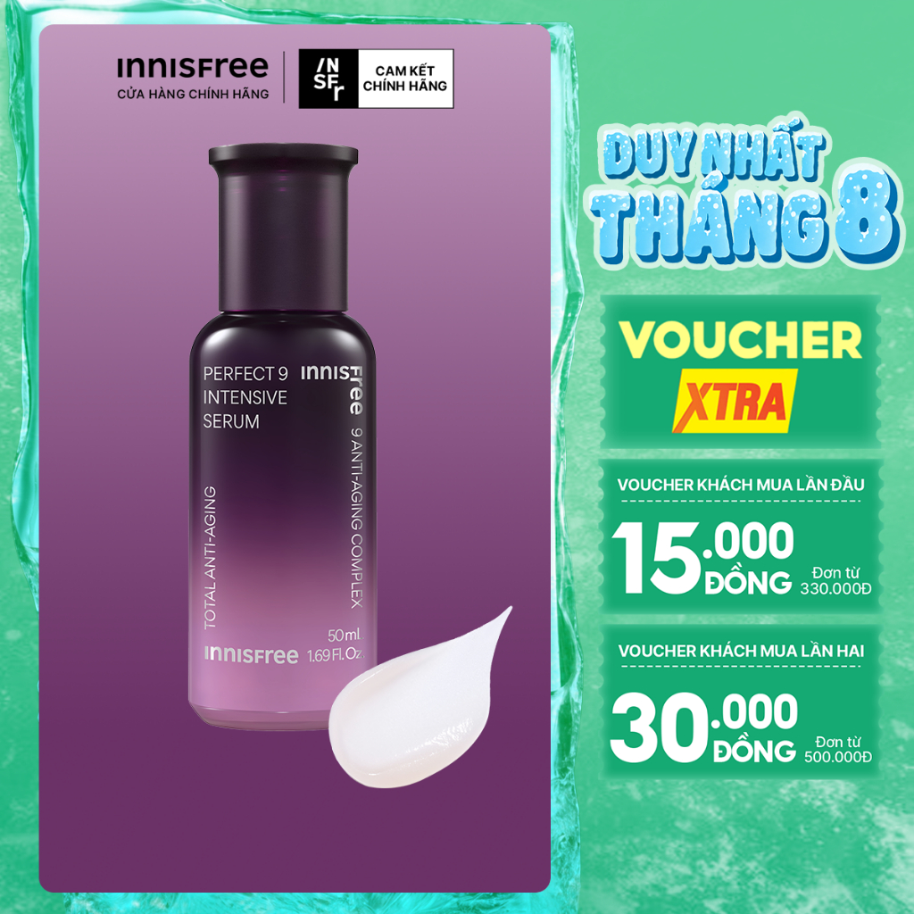 Tinh chất ngăn ngừa lão hóa chuyên sâu INNISFREE Perfect 9 Intensive Serum 50 mL