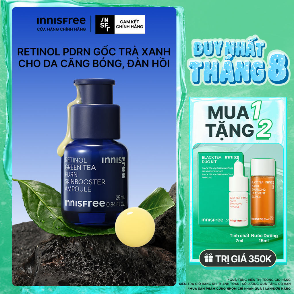 Serum Retinol PDRN tế bào gốc trà xanh cho da căng bóng, đàn hồi 25ml