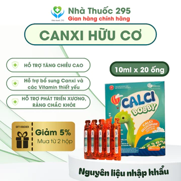 Canxi hữu cơ META PHARMA, Canxi Bobby Kid bổ sung calci lysin D3K2 cho bé giúp con cao lớn