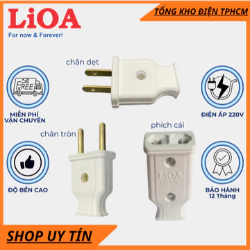 Phích Cắm Cái Lioa ( Ổ Cắm Nối) (phích cắm âm, dương / phích cắm đực, cái)