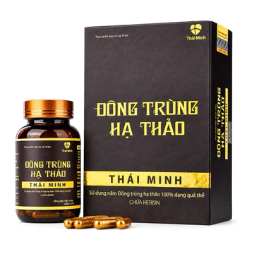 Đông Trùng Hạ Thảo Thái Minh Thượng Hạng 30 Viên | 100% Nấm Đông Trùng Quả Thể | TPCN Bồi Bổ Sức Khỏe