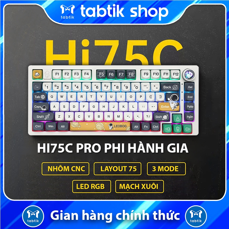 Bàn phím cơ leobog Hi75C Pro Nhôm (3 Mode | Hot Swap | 4000mah) | BigBuy360 - bigbuy360.vn