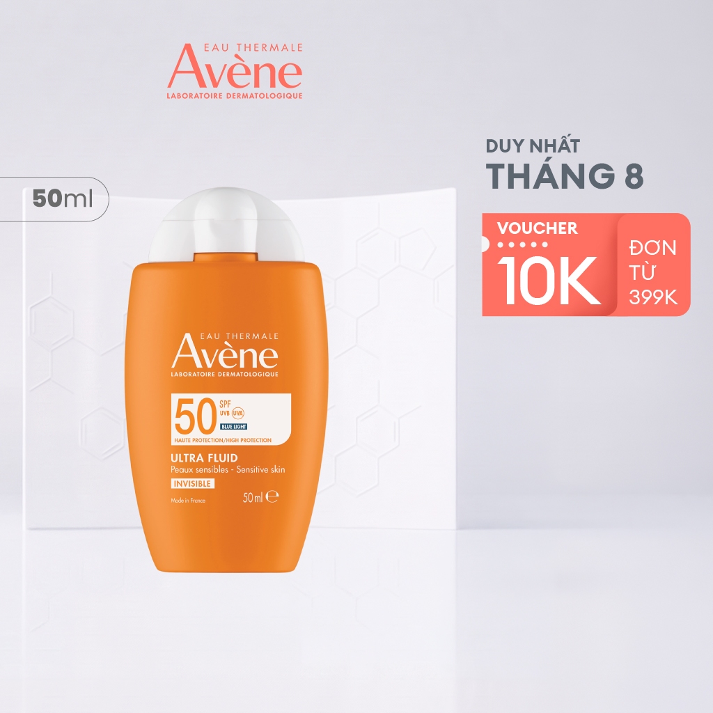 Kem chống nắng quang phổ rộng cho da thường, da nhạy cảm Avène Ultra Fluid Invisible SPF50