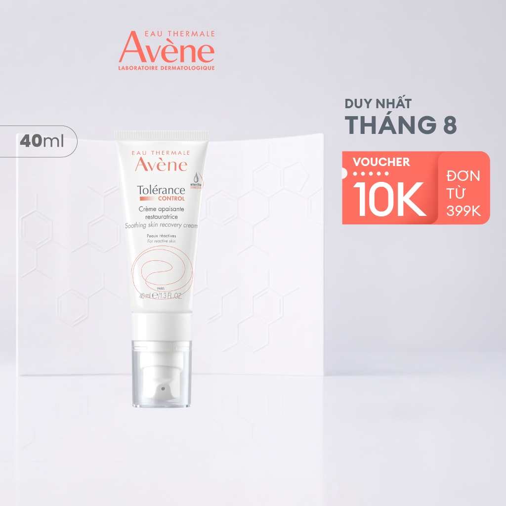 Kem làm dịu da Eau Thermale Avène TOLERANCE Control Soothing Recovery giúp giảm tình trạng mẩn đỏ cho da kích ứng 40ml