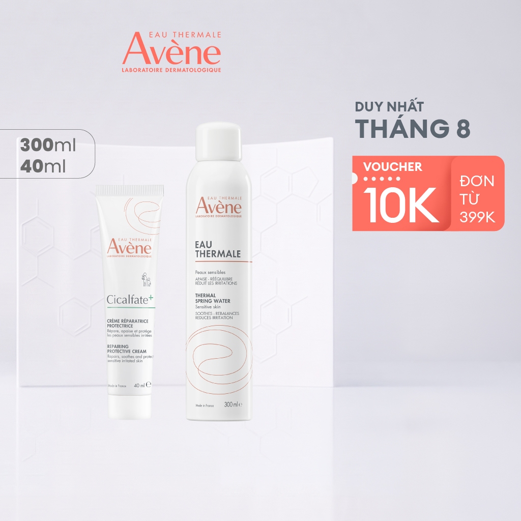 Combo phục hồi da tổn thương AVÈNE CICALFATE+ 40ml và xịt khoáng AVÈNE THERMAL SPRING WATER 300ML