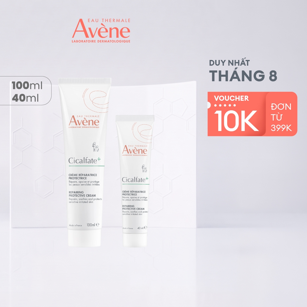 Combo Kem phục hồi làm lành da, ngăn ngừa nhiễm khuẩn Avène Cicalfate+ 100ml + 40ml