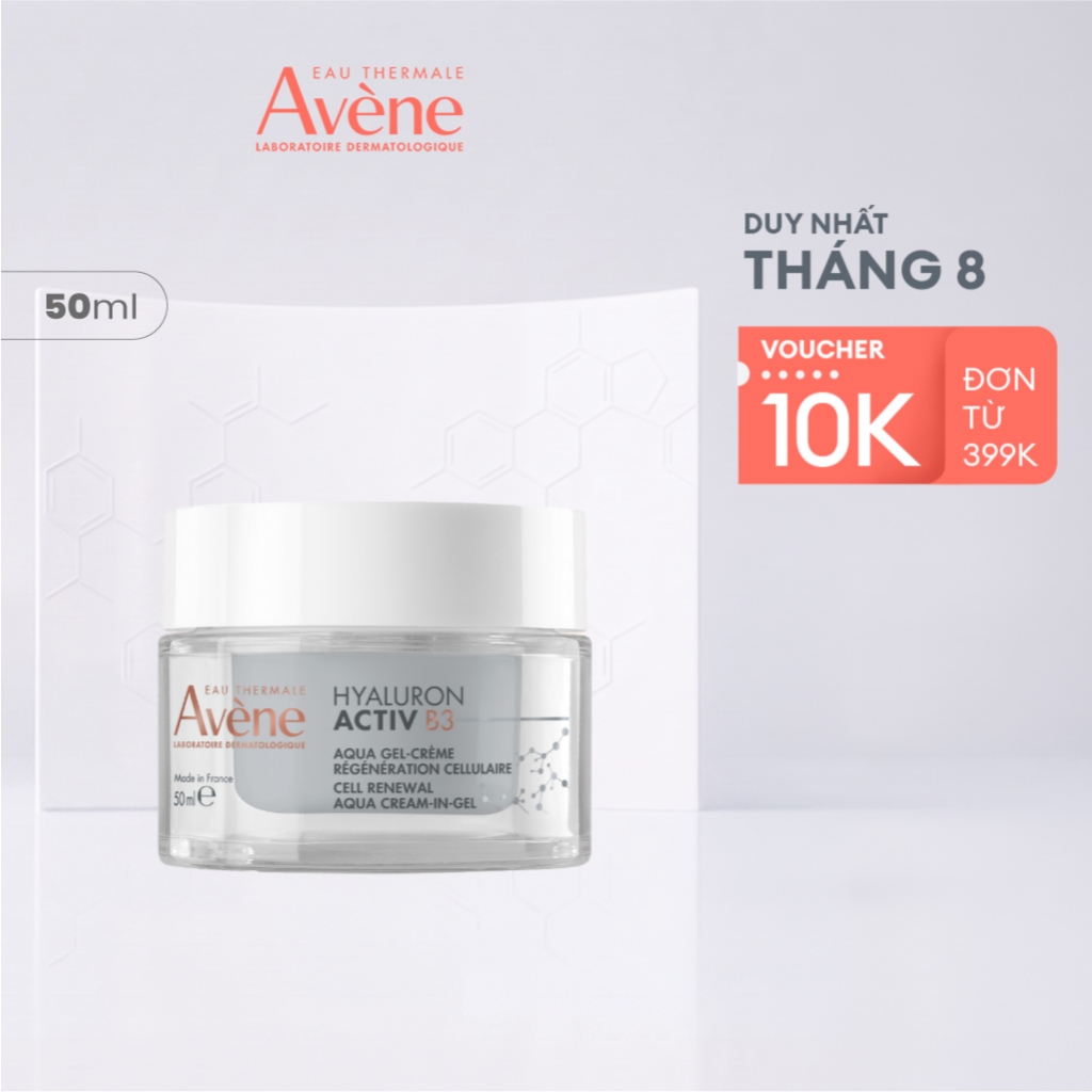 Kem dưỡng giúp làm mờ nếp nhăn, cải thiện độ săn chắc da Avene Hyaluron Activ B3 Cell Renewal Aqua Cream-In-Gel 50ml