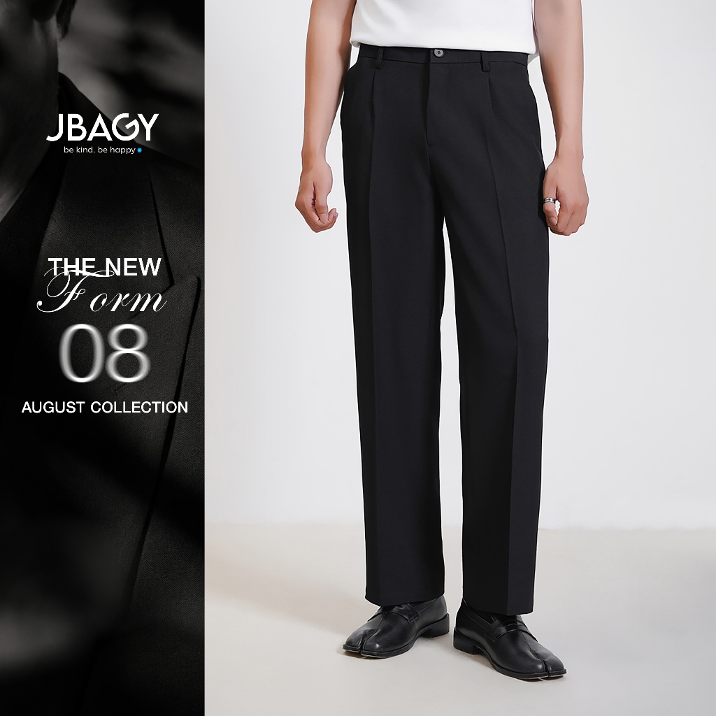 Quần tây nam ống suông đứng JBAGY Straight Trouser vải âu cao cấp – JA0102