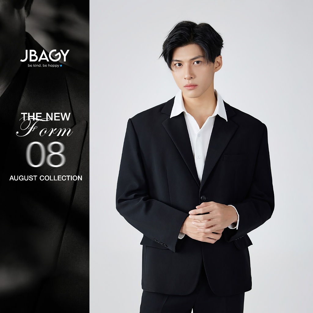 Áo khoác blazer nam JBAGY Classic 3 lớp dầy dặn, có đệm vai tinh tế phong cách Hàn Quốc JK007