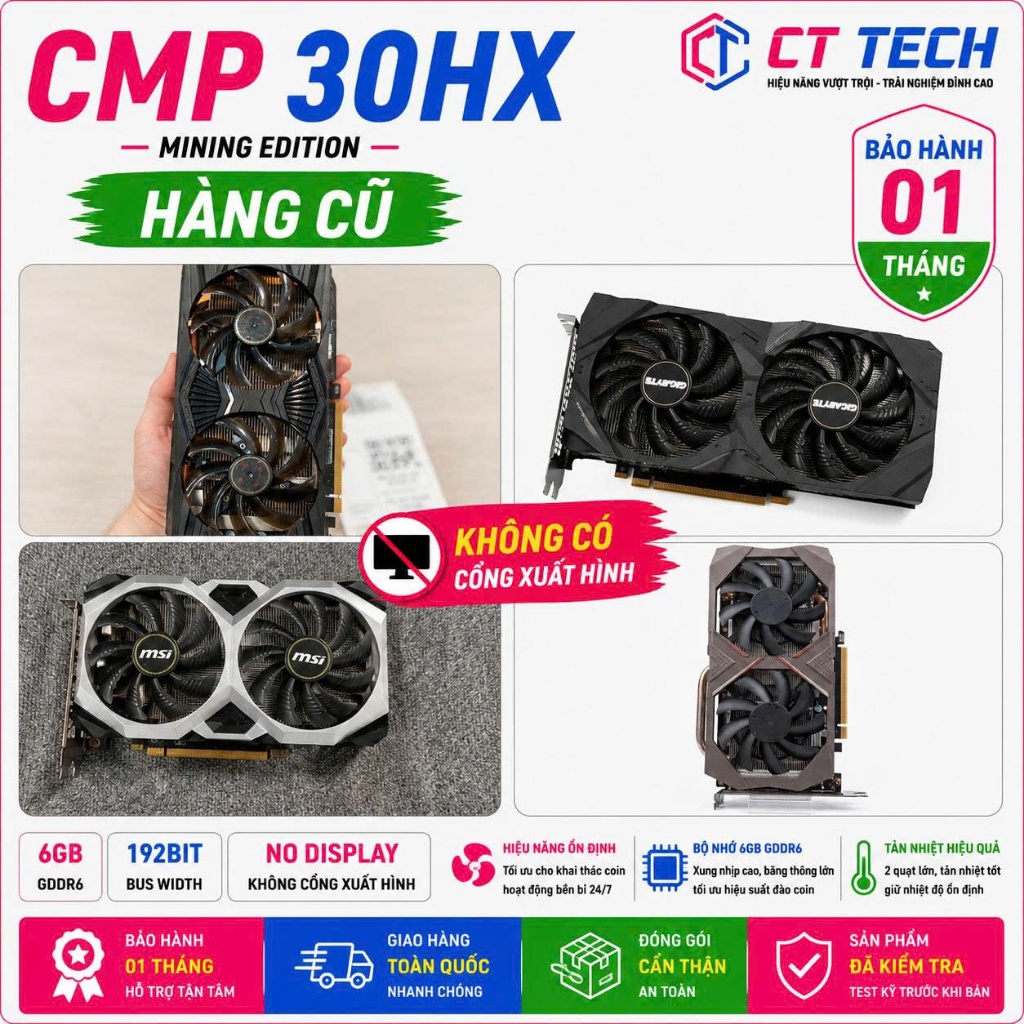 Card Màn Hình CMP 30HX 6G CÁC HÃNG ( CÓ GIGA MSI ZOTAC CLF ) | BigBuy360 - bigbuy360.vn