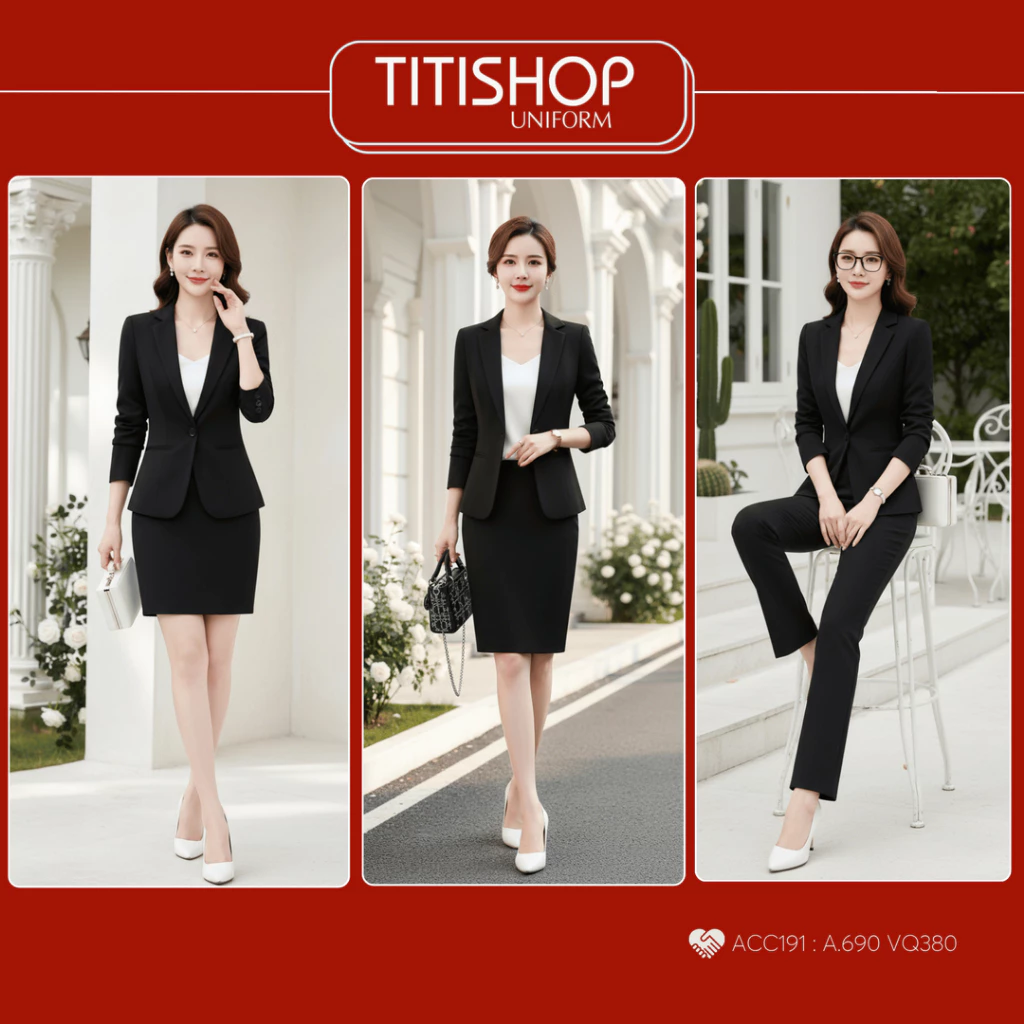 ( Đặt Nhanh ) Áo Vest Nữ ,Áo Blazer Nữ , Bộ Blazer Nữ TITISHOP,Bộ Vest Nữ Công Sở ,Suit Nữ Công Sở ACC 1883 001