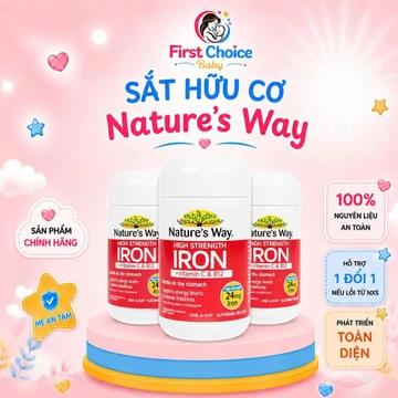 SẮT HỮU CƠ Nature’s Way - Hỗ Trợ Bổ Sung Sắt, Vitamin C & B12 Cho Cơ Thể