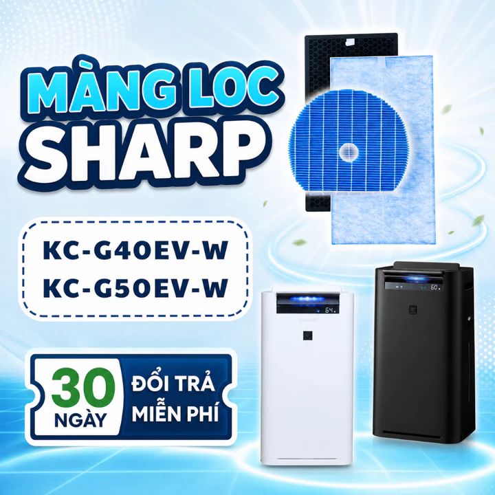 Màng lọc không khí sharp KC-G40EV-W/ KC-G50EV-W/ KC-G60EV-W. Lõi lọc không khí Sharp