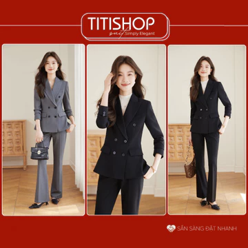 ( Đặt Nhanh ) Áo Vest Nữ ,Áo Blazer Nữ , Bộ Blazer Nữ TITISHOP,Suit Nữ Công Sở,Bộ Vest Nữ Công Sở ACC 1885 018
