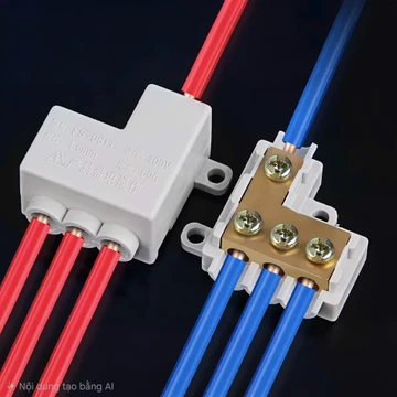 Cút nối dây điện công nghiệp, cầu đấu dây điện tải lớn chia nhánh 60A, cầu nối dây điện ZK.