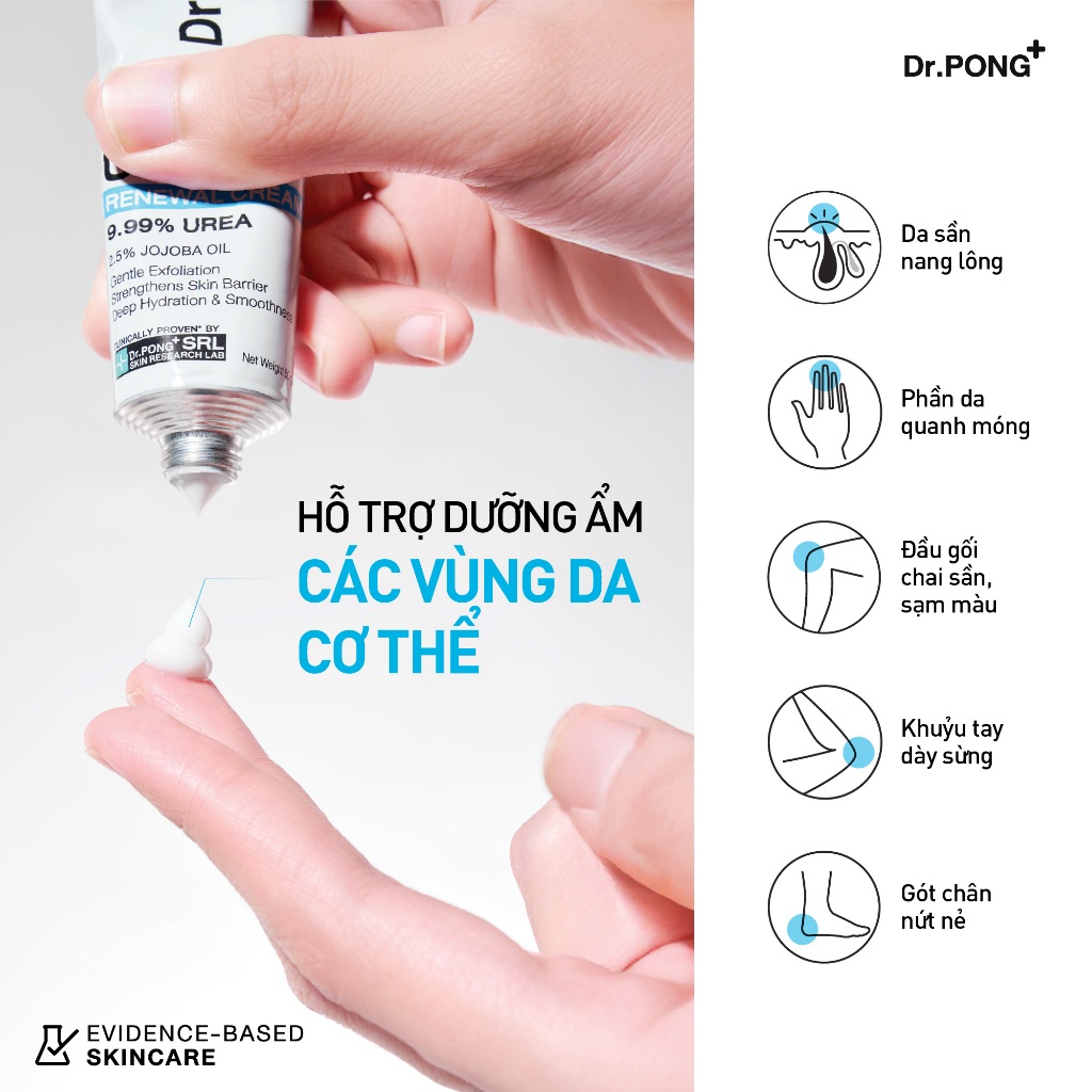 Kem dưỡng hỗ trợ giảm thô ráp, nứt nẻ và dưỡng ẩm cho da Dr.PONG U9.9 RENEWAL CREAM | BigBuy360 - bigbuy360.vn