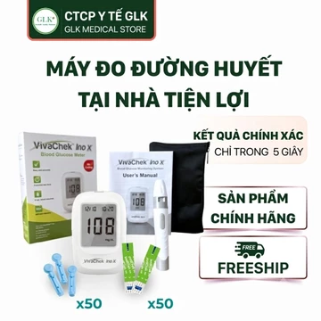 Máy đo đường huyết VivaChek, máy đo đường huyết cá nhân kèm 50 que đo VÀ 50 kim - VGM49-694