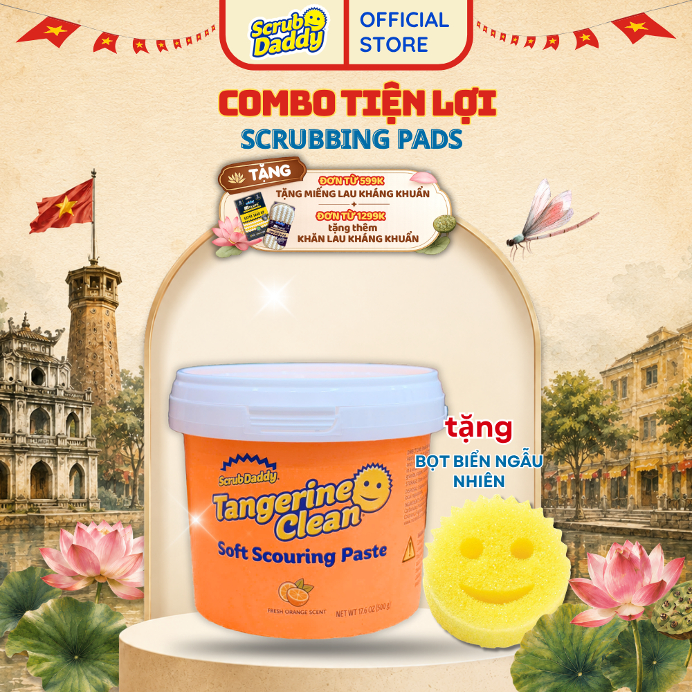 [Mua 1 Tặng 1] Chất tẩy dạng bột nhão Tangerine Clean - Scrub Daddy rửa sạch mọi vết bẩn | BigBuy360 - bigbuy360.vn