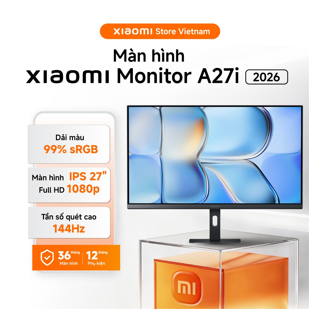 Xiaomi Màn hình Monitor A27i 2026 | Màn hình IPS 27", full HD 1080p | Dải màu 99% sRGB - BH 3 năm chính hãng