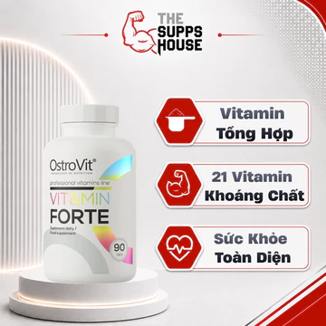 Viên uống vitamin tổng hợp Ostrovit Vitamin 100% Vit&Min Forte (90 Tablets) hỗ trợ sức khỏe tổng thể