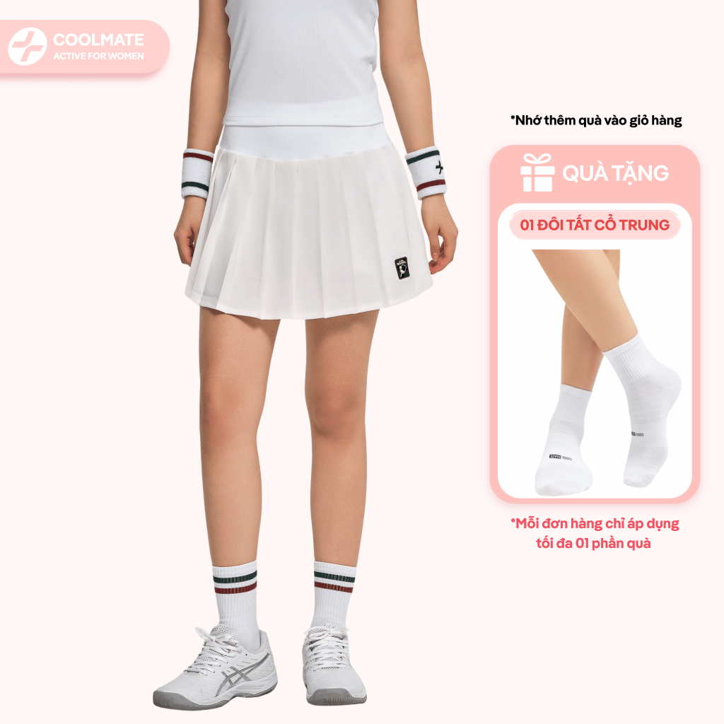 [TẶNG TẤT] Váy xếp ly thể thao Pickleball Drive Shot co giãn tự nhiên, thoáng khí - Coolmate Active For Women