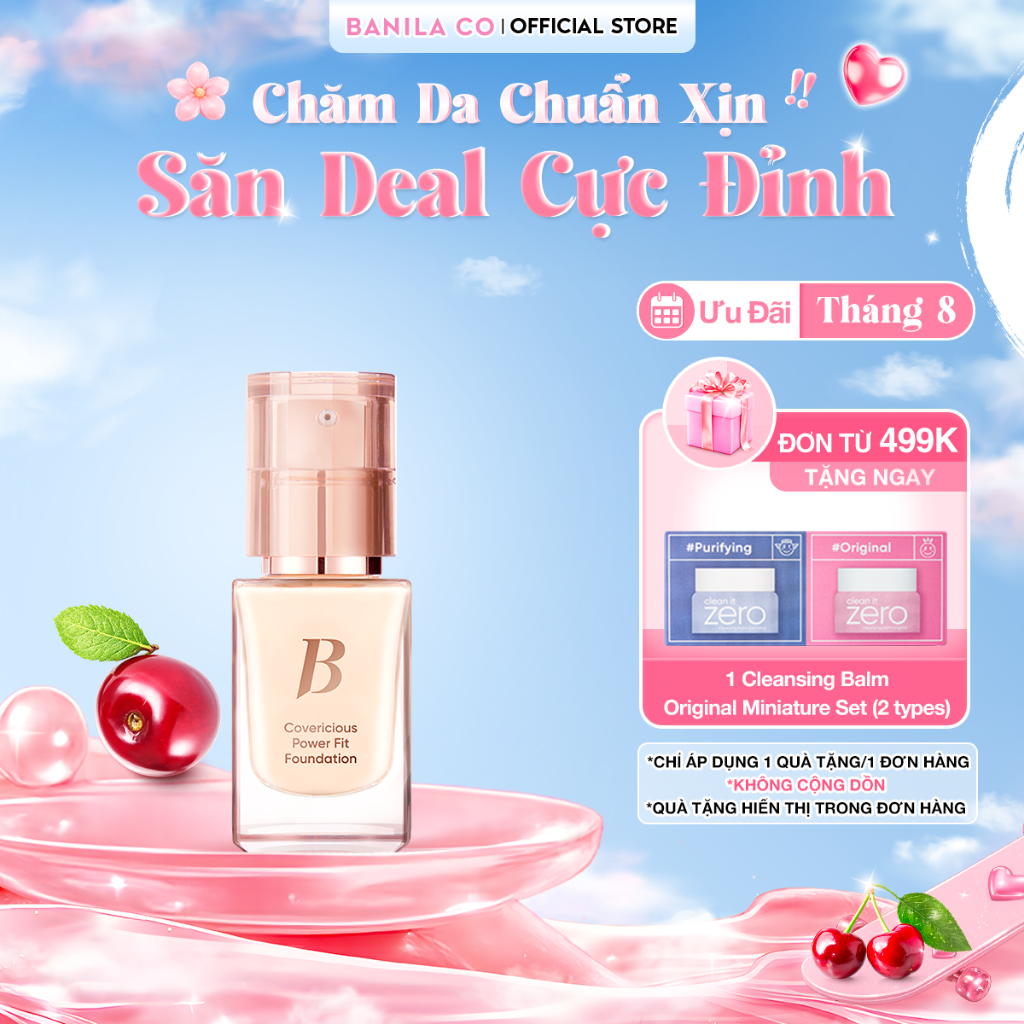 Kem nền mịn lì độ che phủ cao Banila Co Covericious Power Fit Foundation SPF45 PA++ 14ml