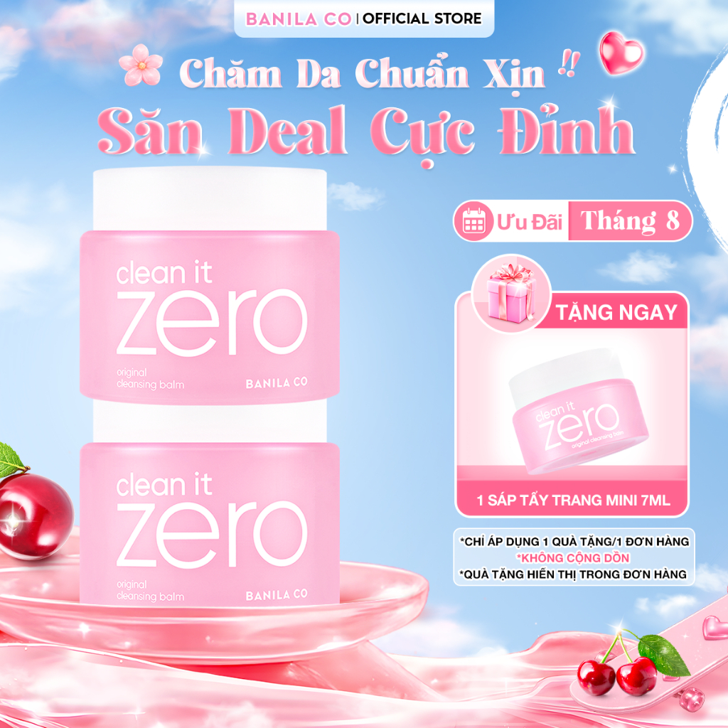 COMBO 2 Sáp tẩy trang BANILA CO 180ML dành cho mọi loại da