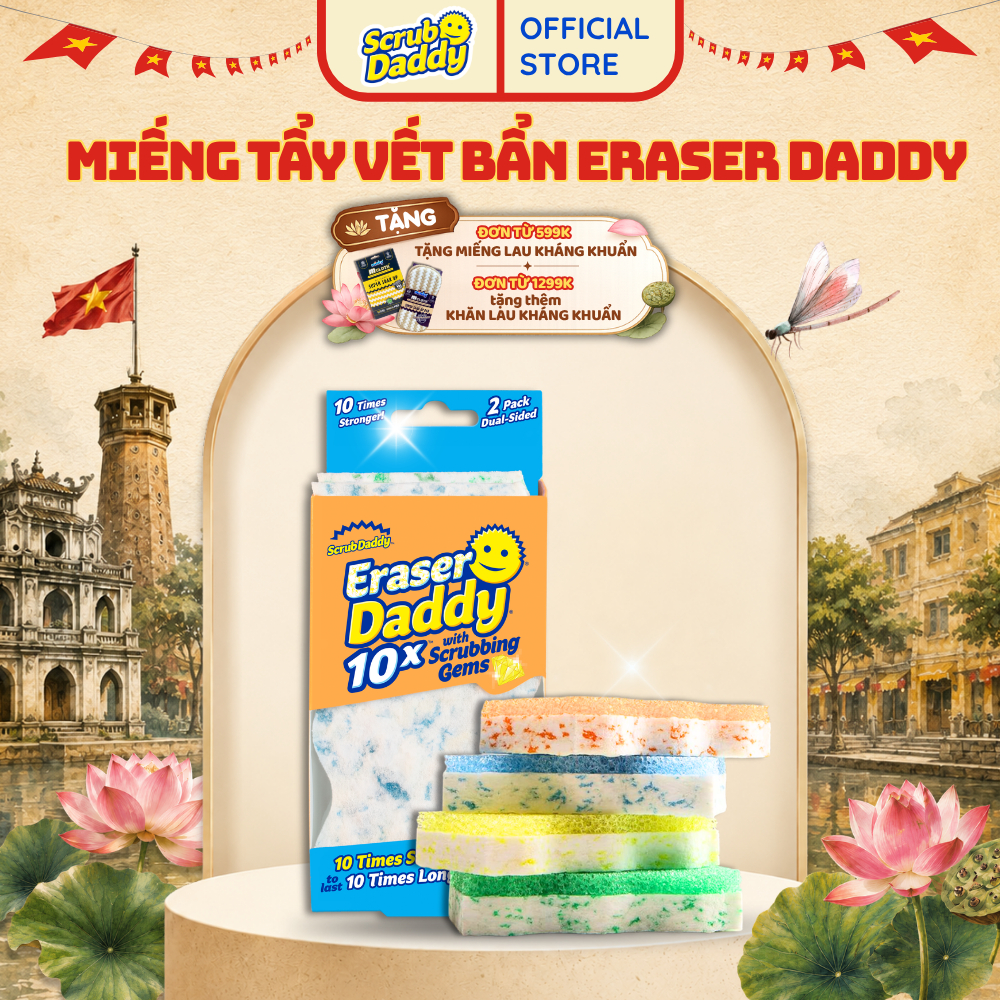 Miếng Chà Tẩy Eraser Daddy Với Các Tinh Thể Chà Rửa Kính, Tường... | BigBuy360 - bigbuy360.vn