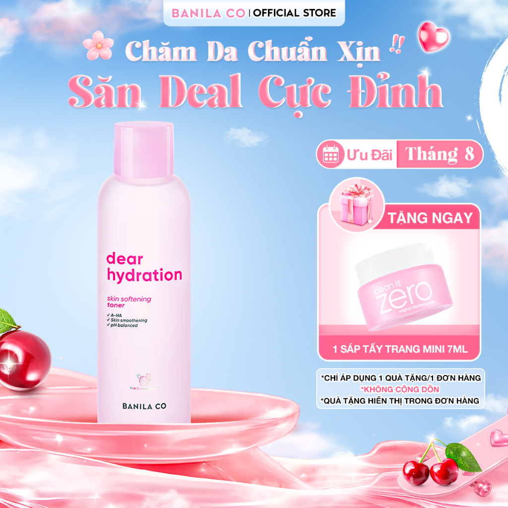 Toner Dưỡng Ẩm Làm Dịu Da, Chăm Sóc Da Banila Co Dear Hydration Skin Softening Toner 200ML