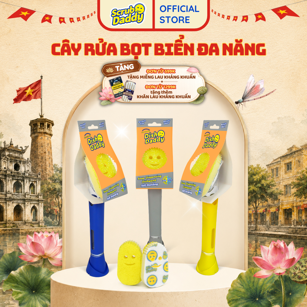 Cây cọ rửa Scrub Daddy Dish Daddy - đa năng rửa bình lọ, chén và dĩa | BigBuy360 - bigbuy360.vn