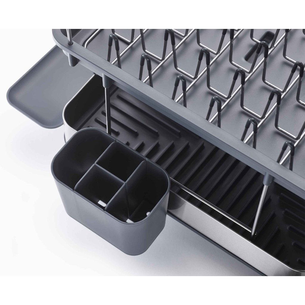 Kệ úp chén bát 2 tầng Joseph Joseph Excel Steel (Grey) 851647,Khay đựng bát đĩa tiện lợi có giá đỡ ly SNTKITCHEN 450215 | BigBuy360 - bigbuy360.vn