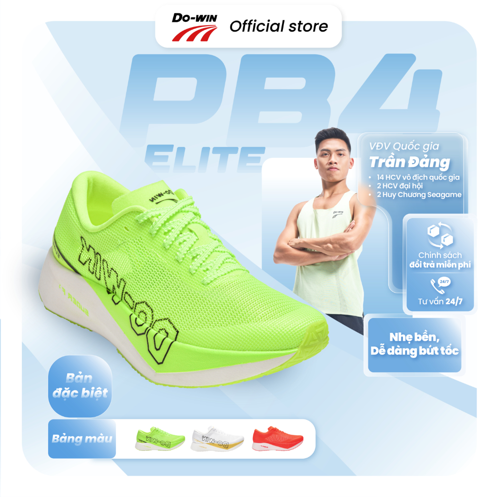 Giày thể thao chạy bộ nam nữ Do-win PB4 Elite Công nghệ Full Carbon mới nhất, nhẹ êm, hỗ trợ bứt tốc