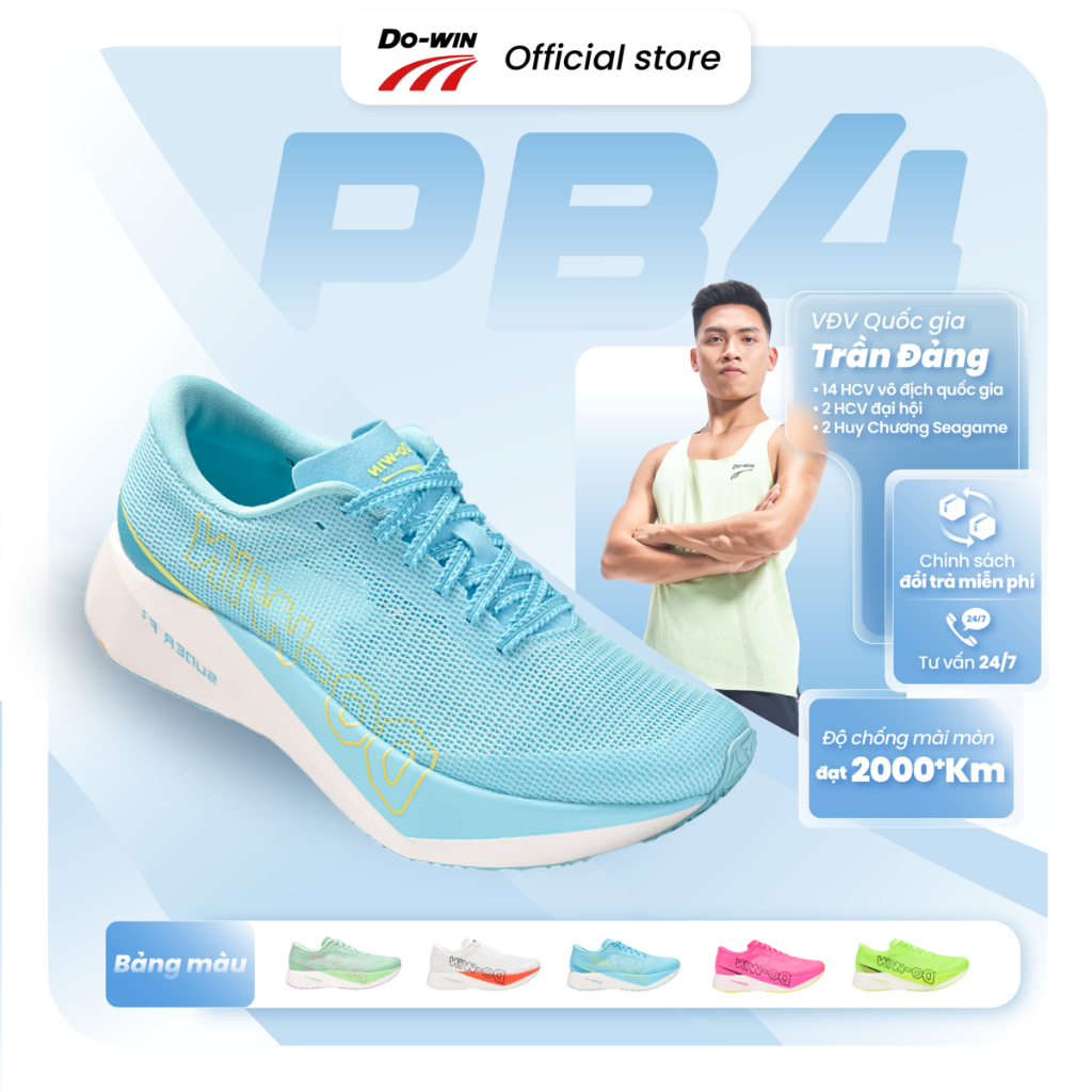 Giày thể thao chạy bộ nam nữ Do-win PB4 Công nghệ Full Carbon mới nhất, êm nảy, thoáng khí, nhẹ lướt