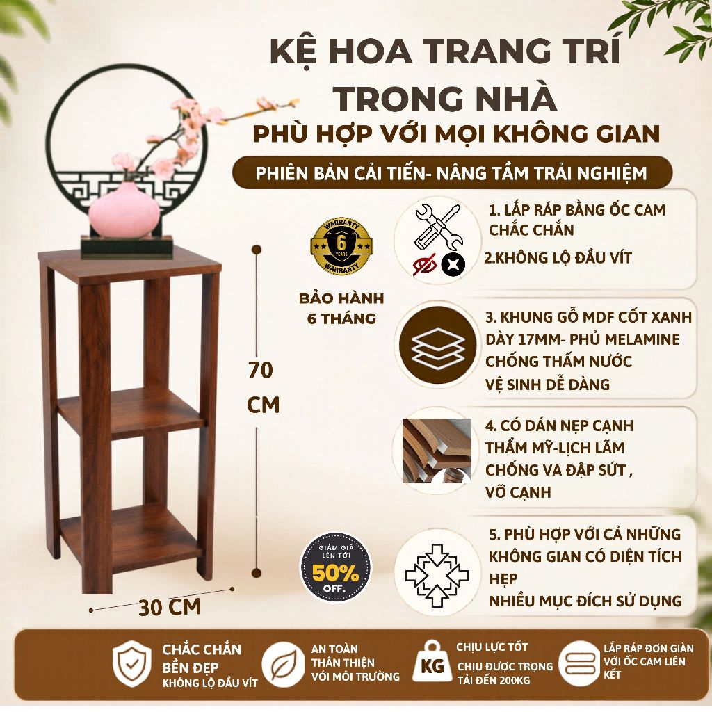 1.	KỆ HOA ZEN BẮC ÂU – KỆ ĐỂ CHẬU CÂY, TAB ĐẦU GIƯỜNG, KỆ DECOR PHÒNG KHÁCH MDF CỐT XANH