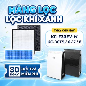 Lõi lọc LọcKhíXanh® tương thích màng lọc không khí Sharp KC-F30EV-W/ KC-30T5/ KC-30T6/ KC30T7