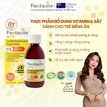 Dung dịch uống bổ sung vitamin tổng hợp và sắt Pentavite hỗ trợ tăng trưởng dành cho trẻ từ 1 tuổi