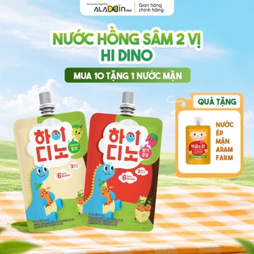 Nước hồng sâm HiDino cho bé 1 tuổi ARAM FARM, sử dụng hồng sâm 6 năm tuổi giúp bé bổ sung đề kháng, không chất bảo quản