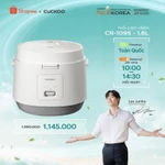 Nồi cơm điện Cuckoo 1.8L CR-1095 màu trắng- Công nghệ nhiệt 3D - bản quốc tế tiếng Anh - Hàng chính hãng Cuckoo Việt Nam — ảnh 1