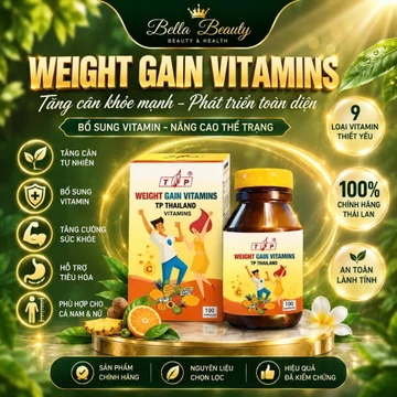 Thực phẩm chức năng Weight Gain vitamins - 9 vitamins giúp tăng cân nhanh an toàn hiệu quả không tích nước