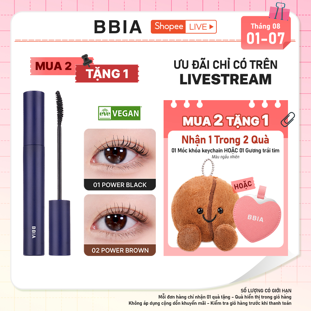 Mascara dày mi, chống lem BBIA Never Die Mascara 7g