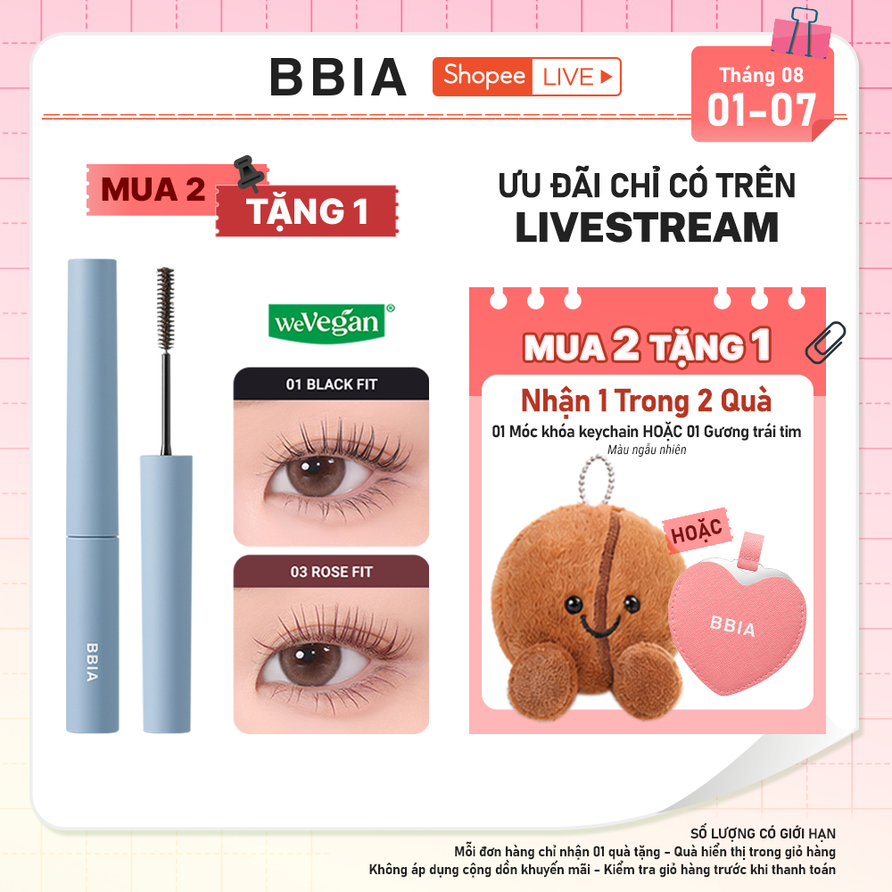 Mascara tơi mi, không lem trôi BBIA Never Die Mascara Slim 3ml