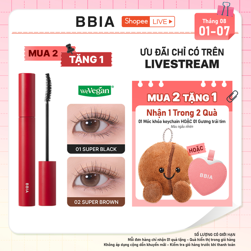 <HSD 04.2027> Mascara làm dài và dày mi, không trôi BBIA Never Die Mascara Extreme 7g