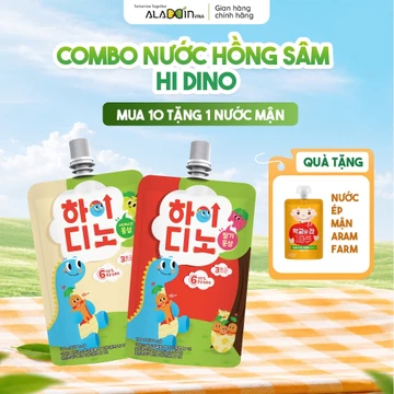 Combo Nước hồng sâm HiDino cho bé 1 tuổi ARAM FARM, sử dụng hồng sâm 6 năm tuổi giúp bé bổ sung đề kháng - Aladdin Vina