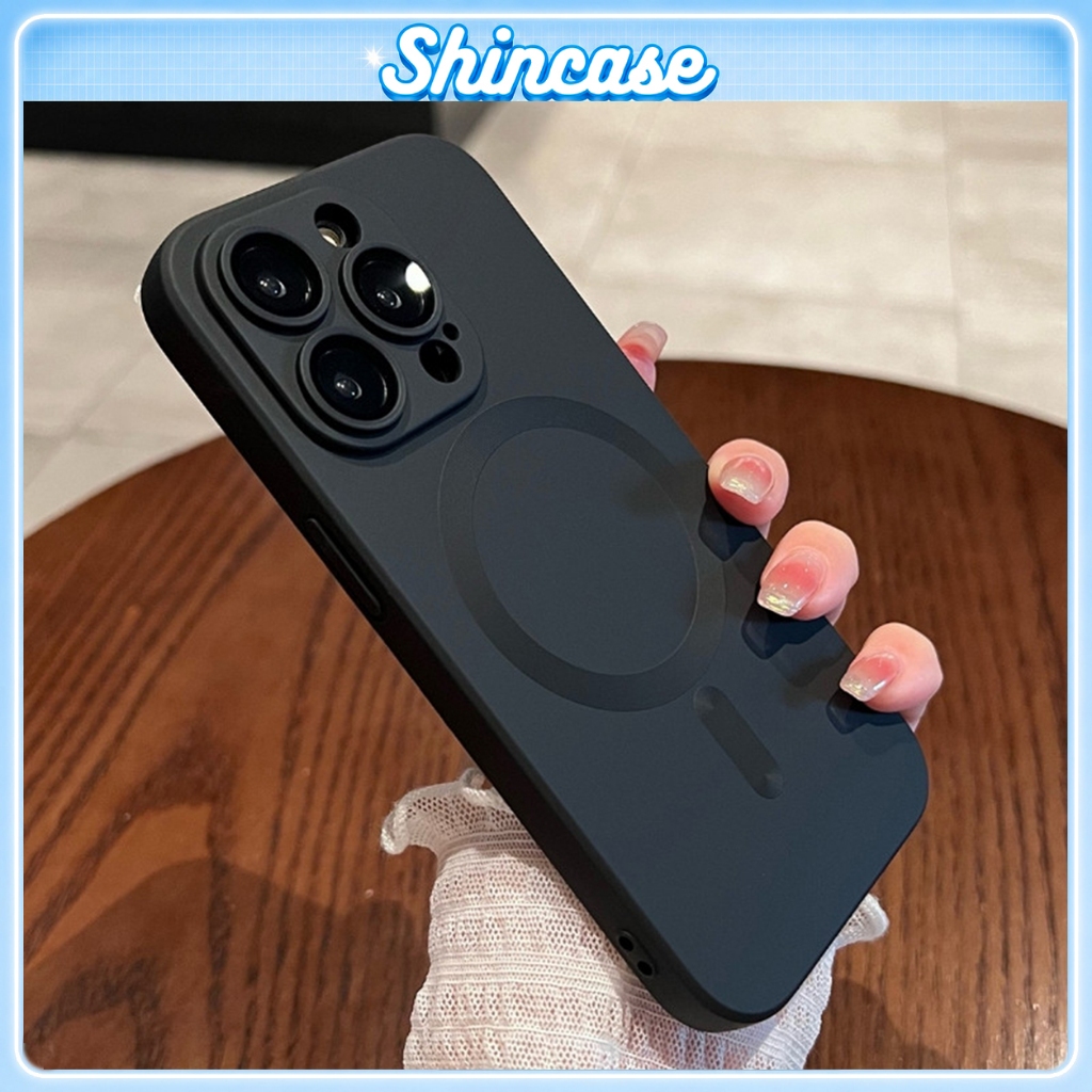 Ốp Lưng iPhone Từ Tính Sạc Không Dây Sang Trọng Chống Bám Vân Tay, Mềm Bảo Vệ Camera - iPhone 11/12/13/14/15/16/17Promax