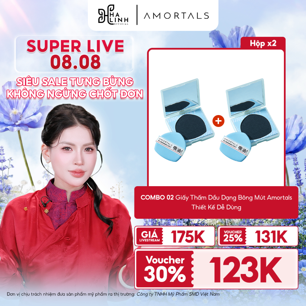Combo 2 Giấy Thấm Dầu Dạng Bông Mút Amortals, Thấm Hút Dầu Thừa Nhanh Chóng, Không Lo Trôi Nền